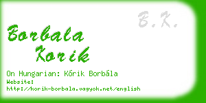 borbala korik business card